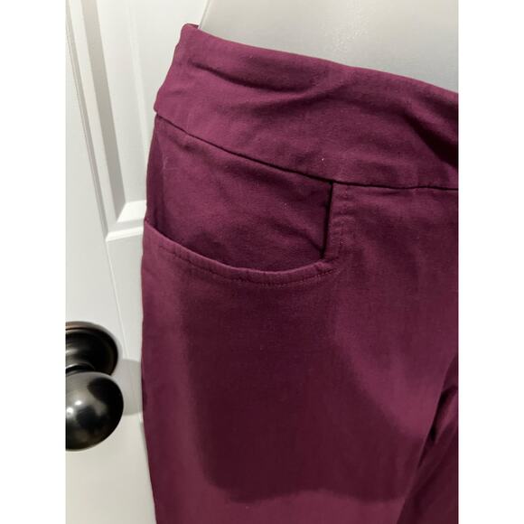 Time And Tru Women’s Burgundy Purple XL (16-18) Millennium Pull-On Stretch Pants - Picture 3 of 10